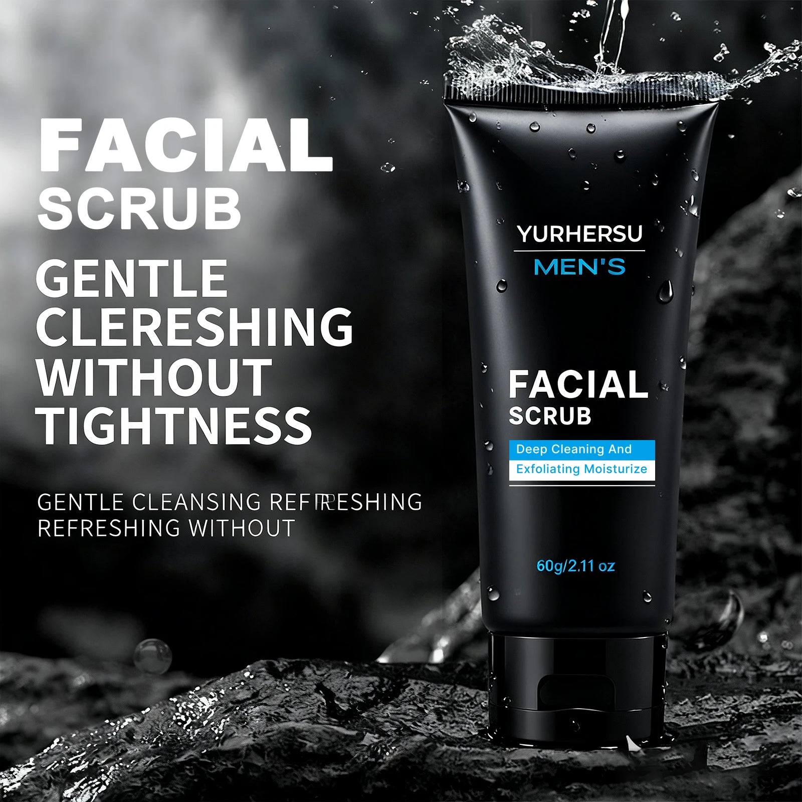 Exfoliating Face Scrub For Men | Deep Pore Cleansing Treatment | Tidesmit Scrubs Treatments Tidesmit
