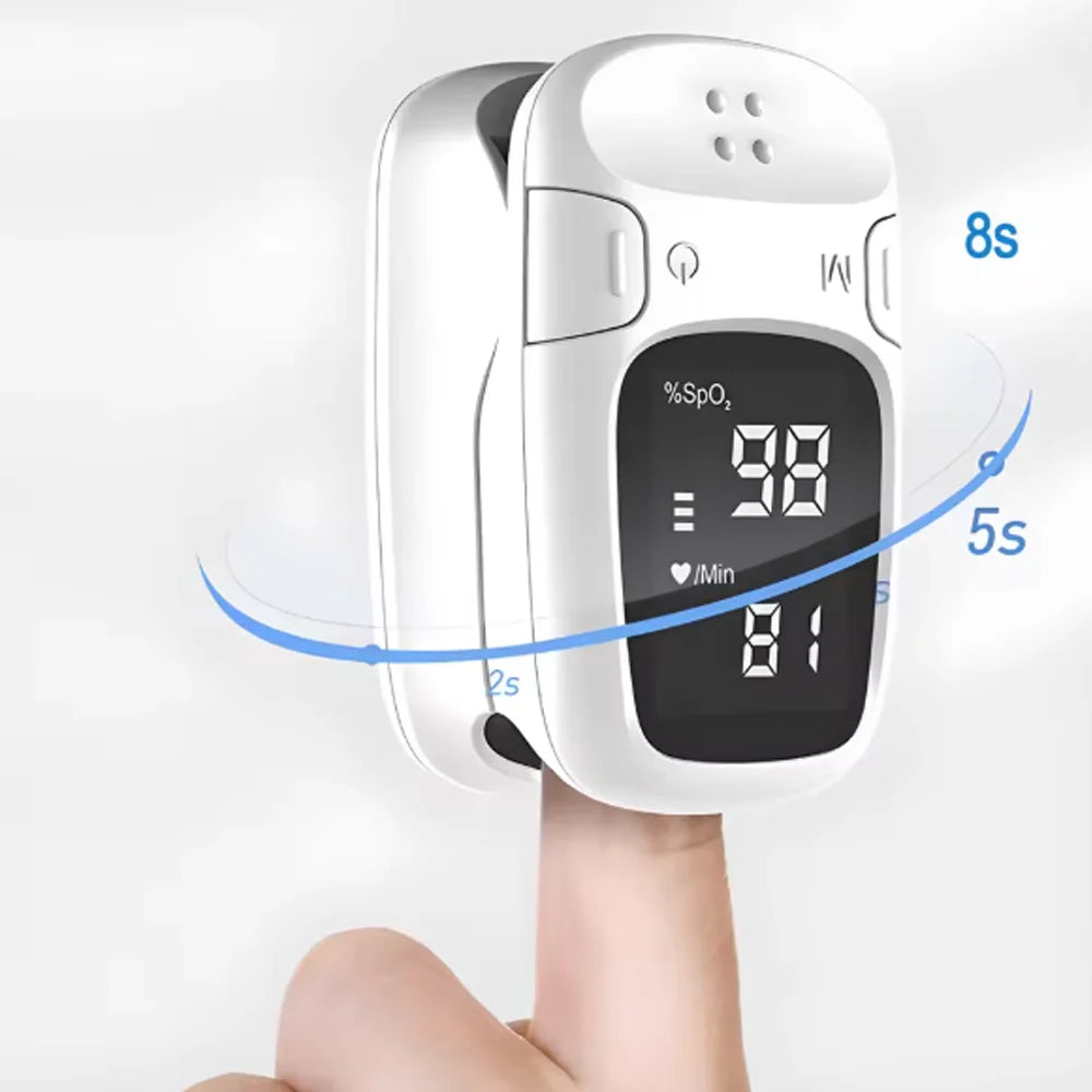 Oximeter Portable Fingertip Pulse Blood Oxygen Saturation Monitor With LED Display Fingertip Oximeter Testing SpO2 Health Care