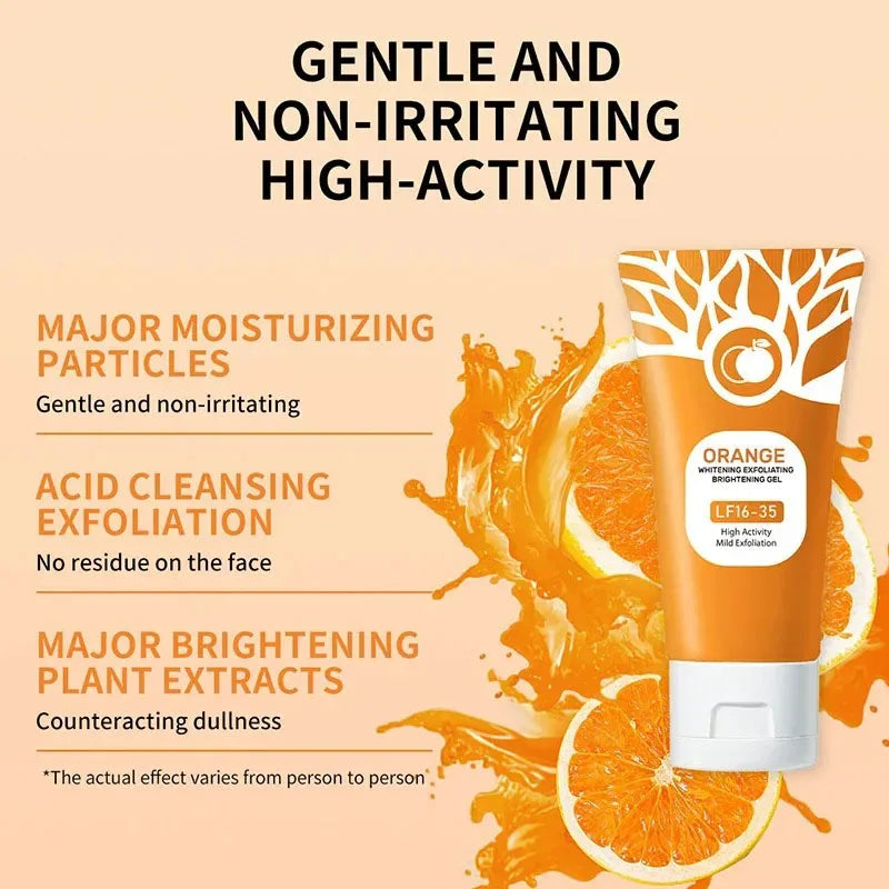 Orange Exfoliating Gel for Face & Body - Natural 50g Scrub Scrubs Treatments Tidesmit