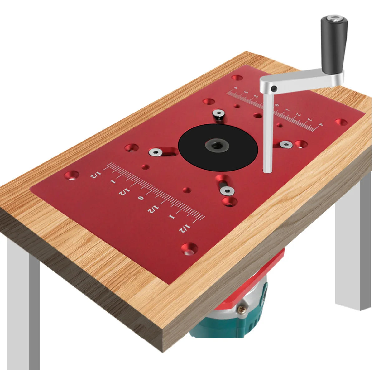 Router Lift with Fixed Base - Aluminum Router Insert Plate - Woodworking Universal Router Lift Base for 65mm Dia Router Motor