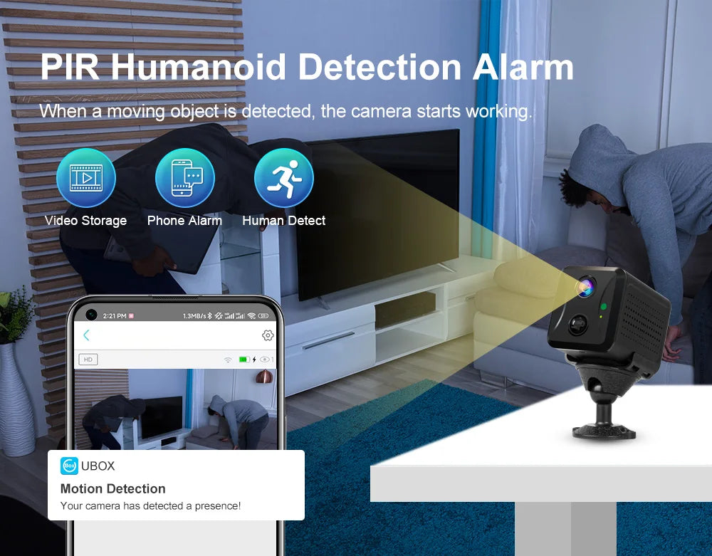 LS VISION 5MP 4G SIM Mini Camera Wireless Wifi IP Cameras Humanoid Detection Battery Power CCTV Home Surveillance Camera Ubox