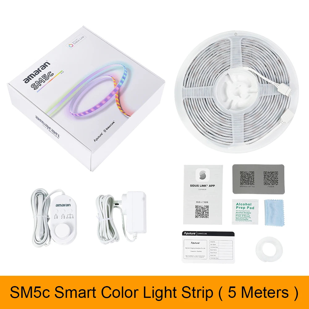 Amaran SM5c RGB Smart LED Strip Light 5M Extension - Tidesmit EU amaran SM5c Tidesmit