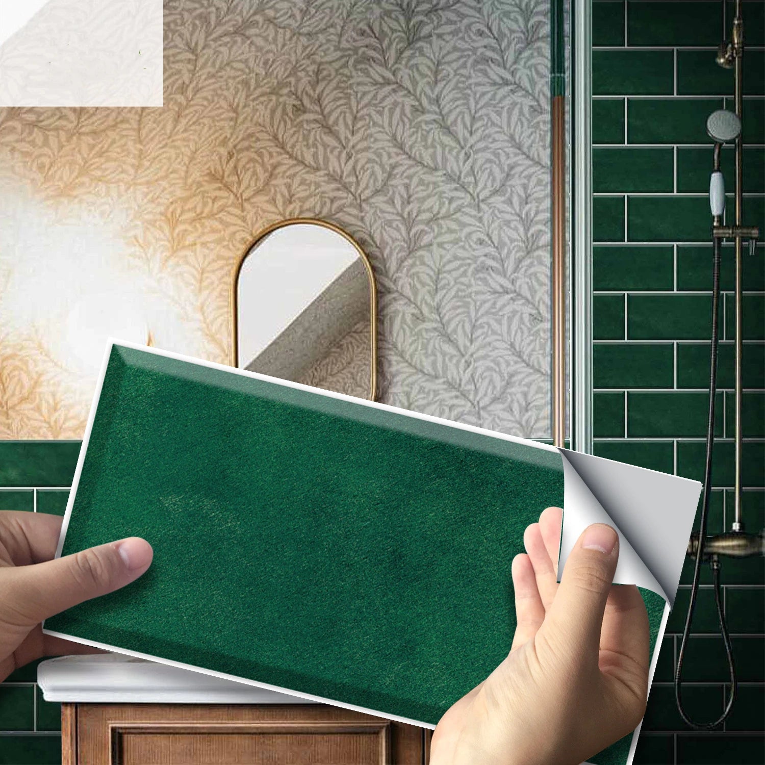 9/27/54PCS Pink Yellow Green Brick Tile Stickers For Kitchen Bathroom Wallpaper Waterproof Peel&Stick DIY Wall Sticker Home Deco