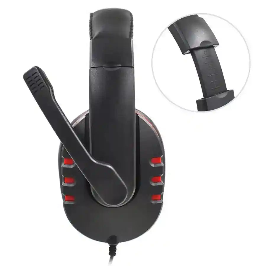 Wired Gaming Headset with Mic for PC and PS4 - Blue/Red Tidesmit