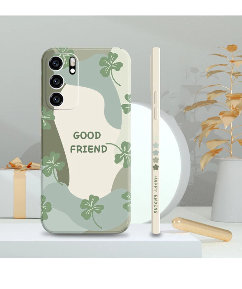 Samsung Galaxy Silicone Flower Case - Shock-Absorbing Square Cover Tidesmit
