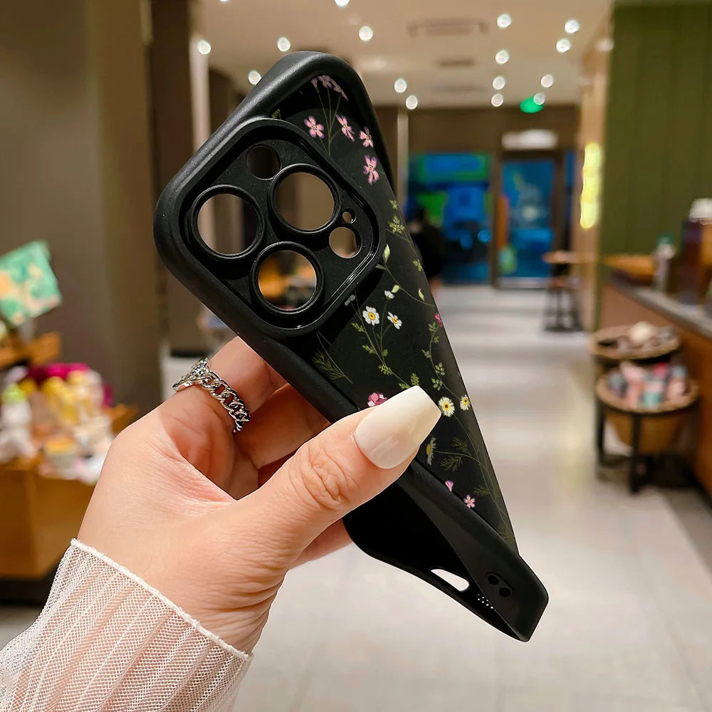 Flower Phone Case for iPhone, Shock-Absorbing Military-Grade Cover Tidesmit