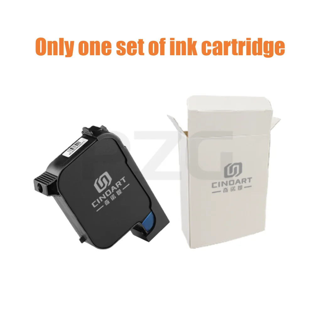 Cindart black ink cartridge with white retail box packaging for portable handheld printer.