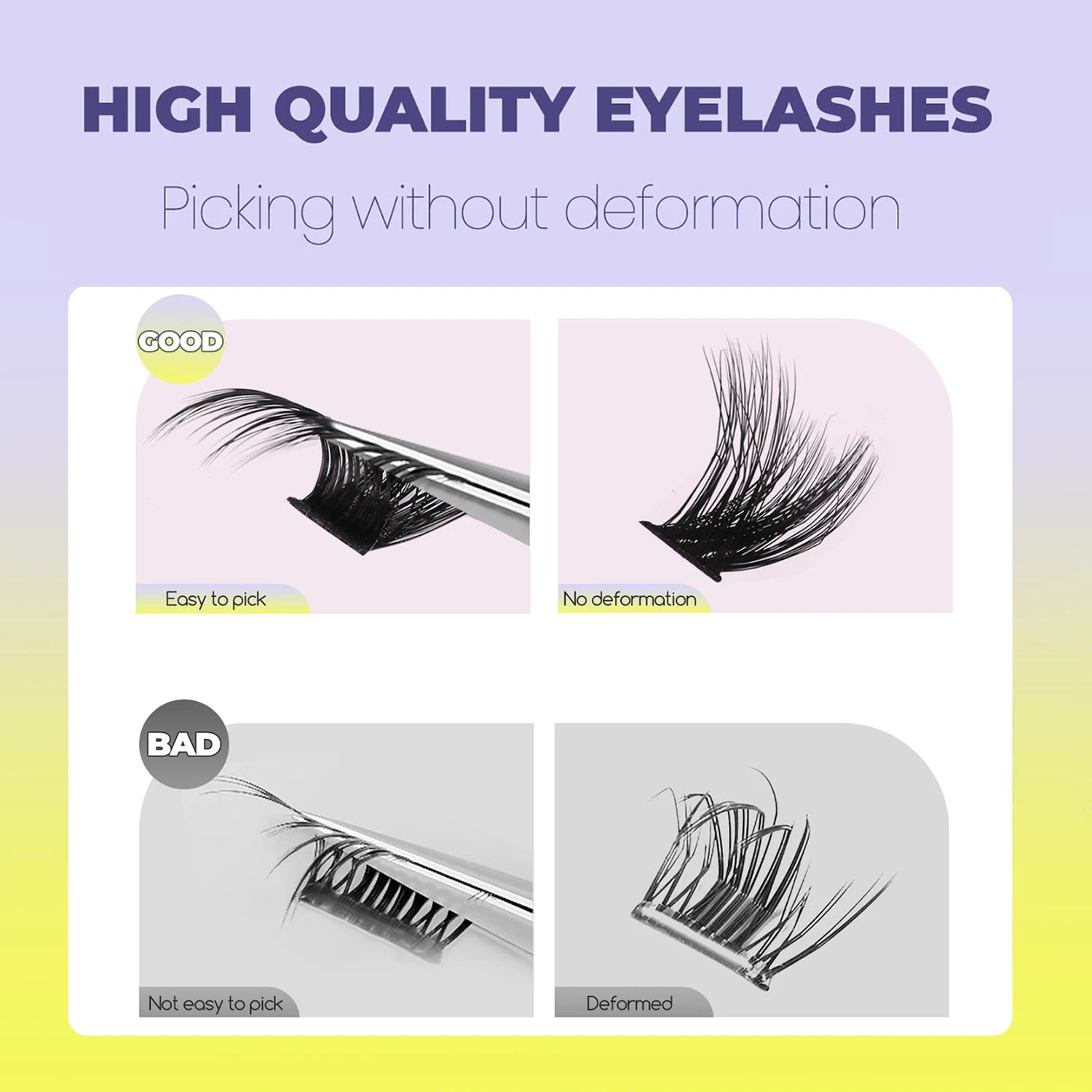 Wispy False Eyelash Clusters - DIY Salon-Quality Cat Eye Set False Eyelashes Tidesmit