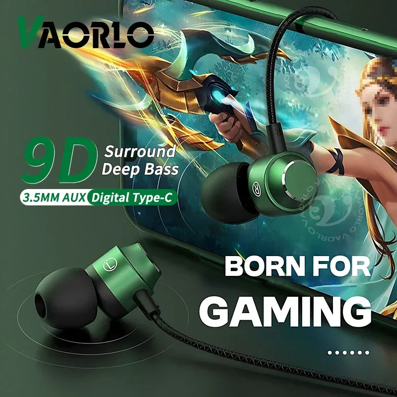 Magnetic Gaming Earbuds 9D Surround Sound Wired - Tidesmit Tidesmit