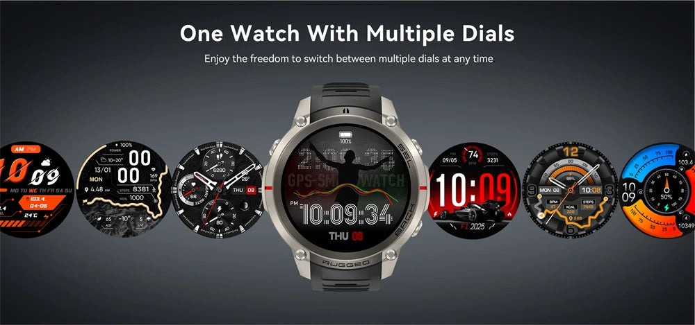 2026 New Hot Sports Smart Watch With GPS Offline Map 170+Sports Mode 5ATM Waterproof 1.43"AMOLED Fitness Tracker Watch For Men