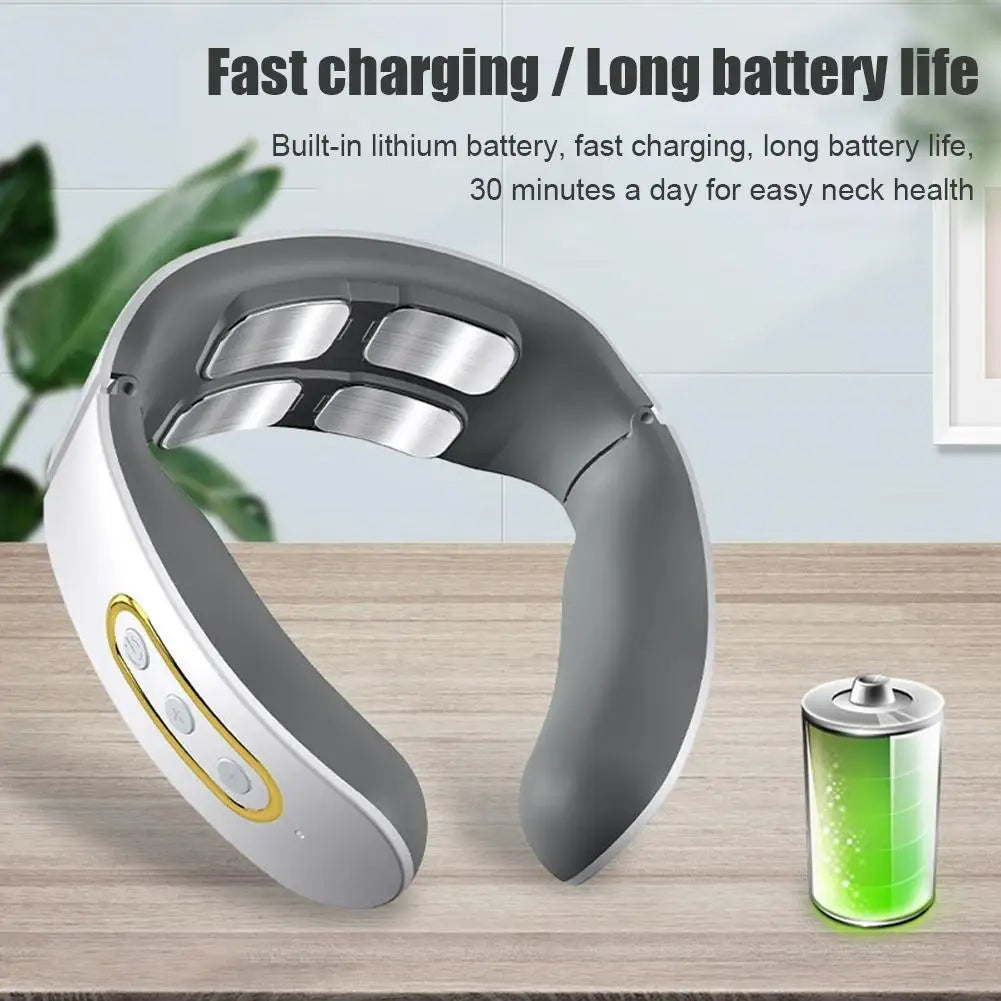Wireless Neck and Shoulder Massager - Heated TENS Relaxation Therapy Relaxation Treatment Tidesmit
