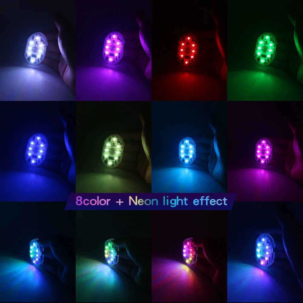 RGB Car LED Interior Lights - Voice Controlled 4-Piece Set by Tidesmit Tidesmit