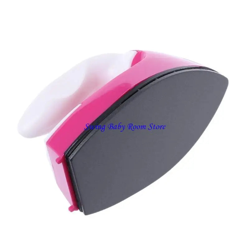 Tidesmit K1AD portable mini heat press iron for clothes showing compact 3.9 inch heating surface from side angle