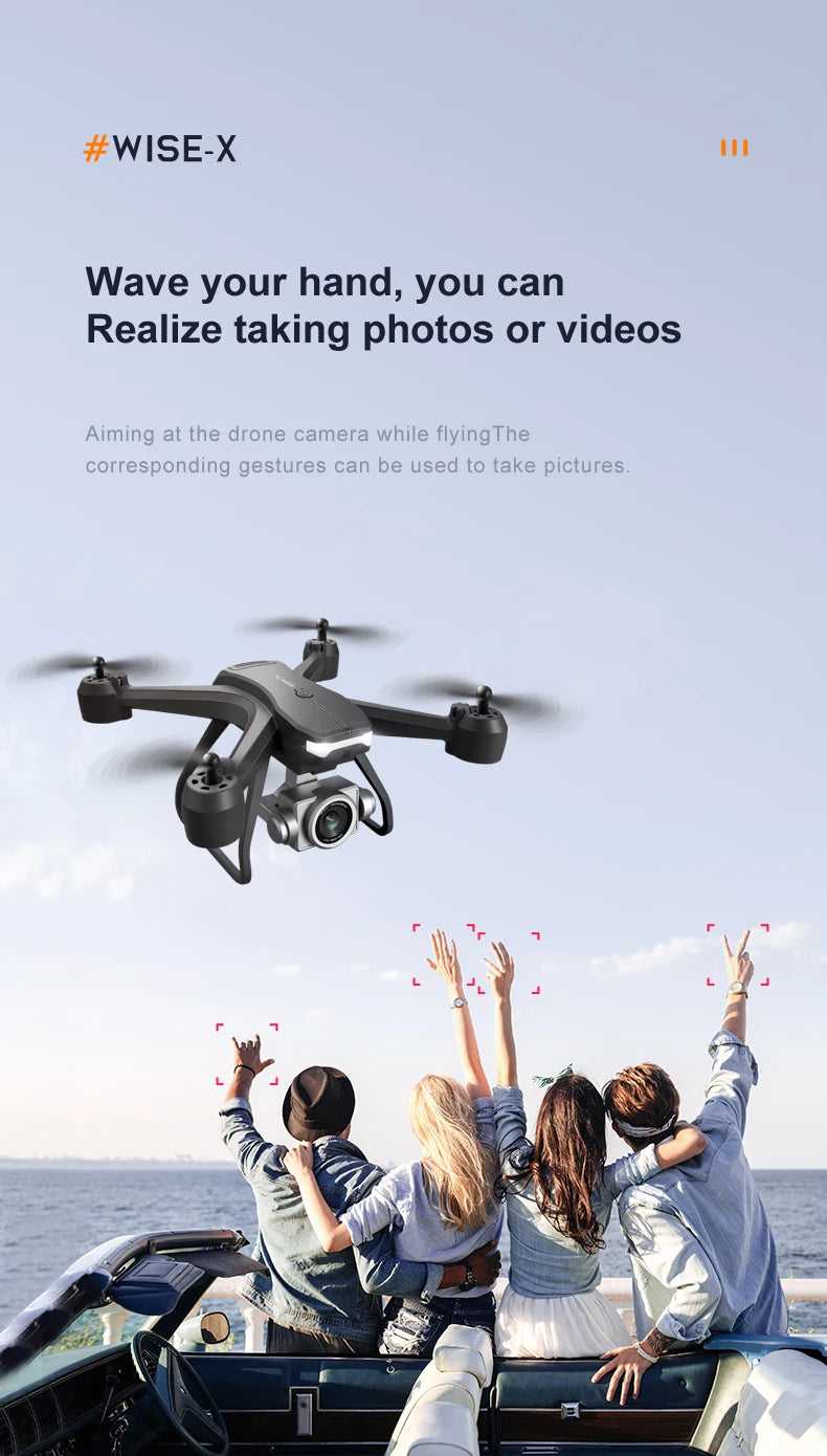 4K Dual Camera Drone: Foldable Beginner GPS Drone with Height Hold Tidesmit