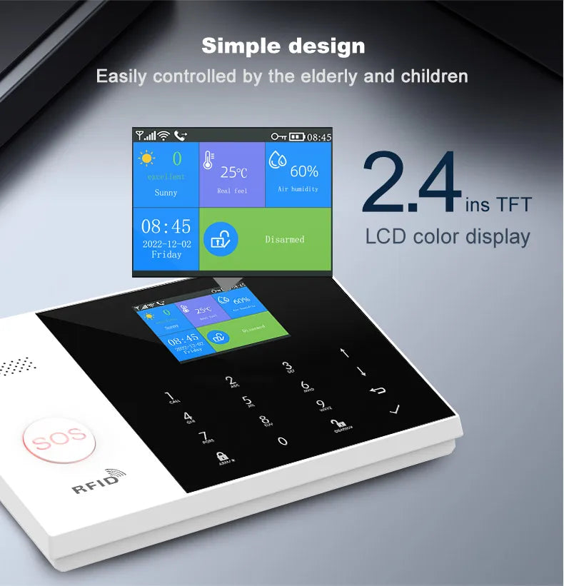 Wifi GSM Home Security Alarm System with Alexa and App Control Tidesmit