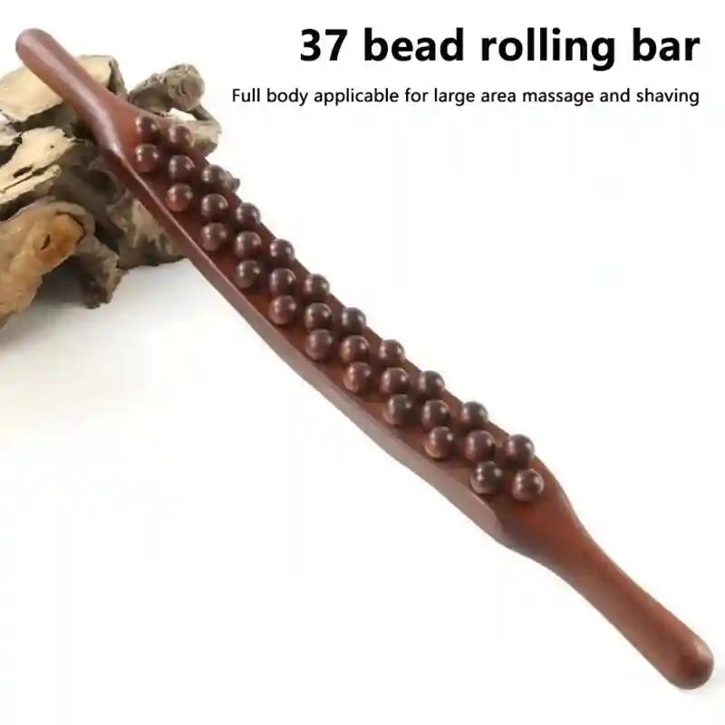 Back Massage Roller Stick - 37 Beads Manual Deep Tissue Therapy Back Massage Instrument Tidesmit
