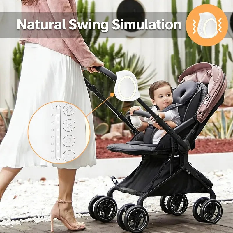 Baby Stroller Rocker Calming Device Wireless Bluetooth Speaker Sleep Aid Vibrating With Soothing Music White Noise Sound