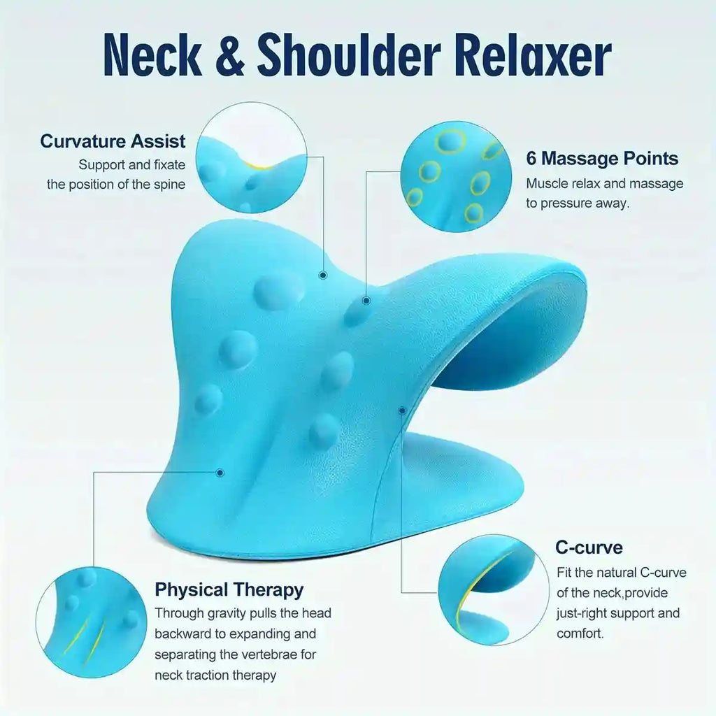 Cervical Neck Traction Pillow for TMJ Pain Relief - Tidesmit Back Massage Instrument Tidesmit