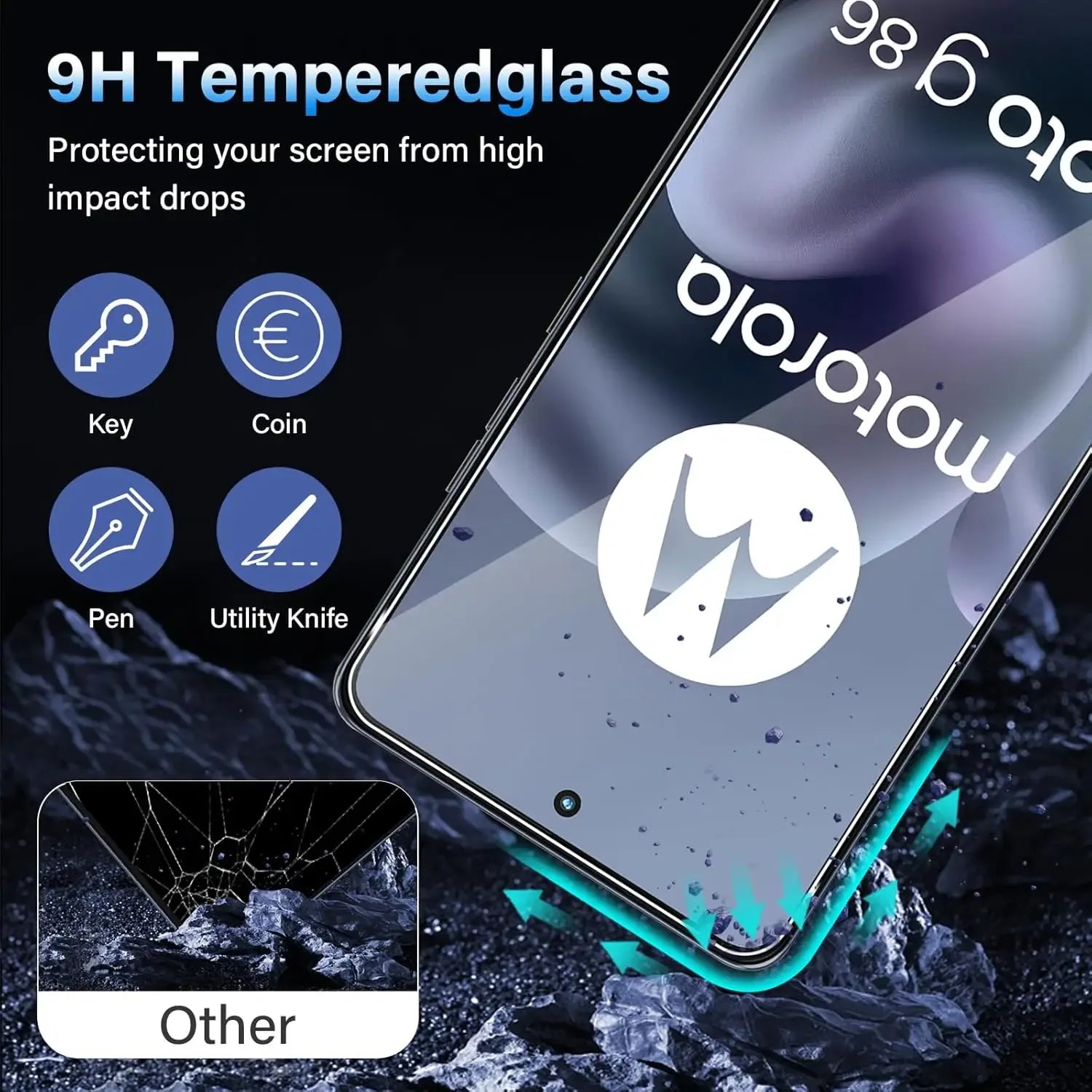 Motorola Moto G86 Tempered Glass Screen Protector 2-Pack - Case-Friendly Tidesmit