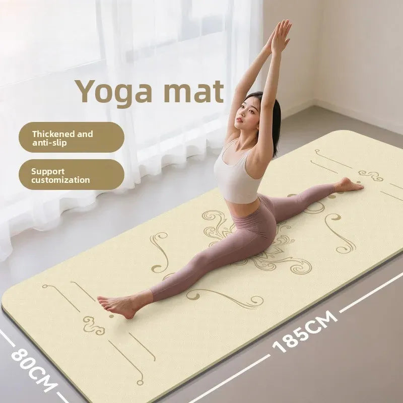 1850  800 10mm NEW  Wide Tpe Yoga Mat Thickened Non-slip Silent Sports Skipping Rope Dance Mat