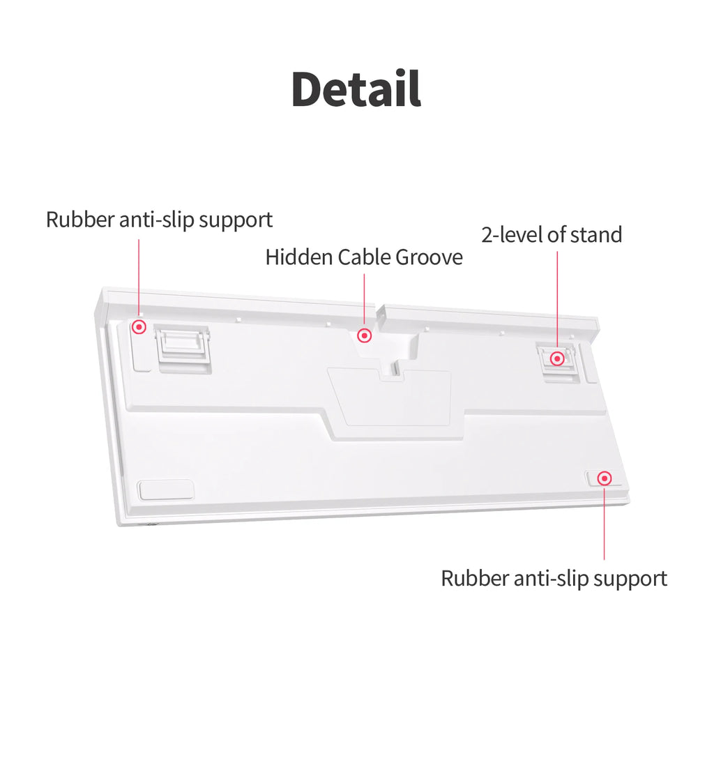RK ROYAL KLUDGE R87 Wired Brazilian Gamer Keyboard 87 Key RGB Backlit Hot-swappable Mechanical Keyboard Customised Keycaps