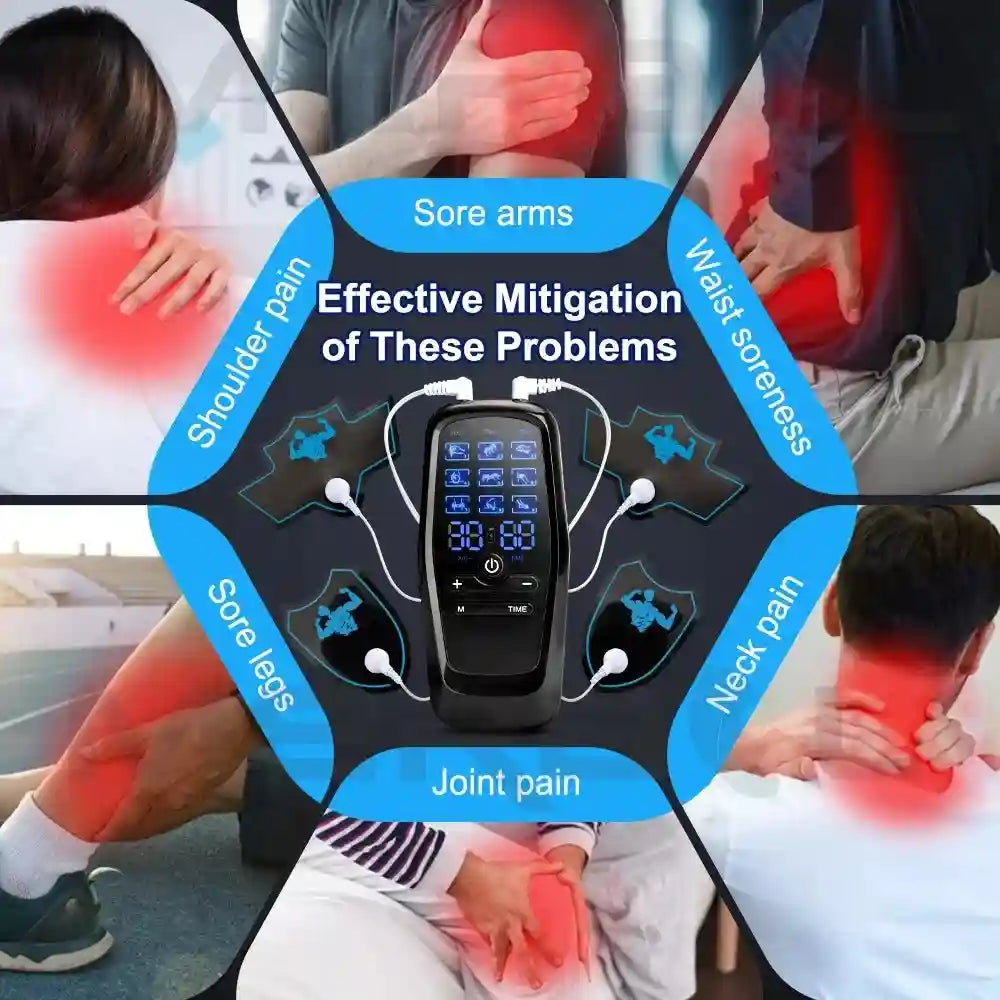 Electric EMS Muscle Stimulator: Portable Deep Tissue Recovery Device Massage Roller Tidesmit