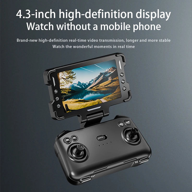 4K Camera Drone with Display Remote - Foldable GPS Obstacle Avoidance Tidesmit