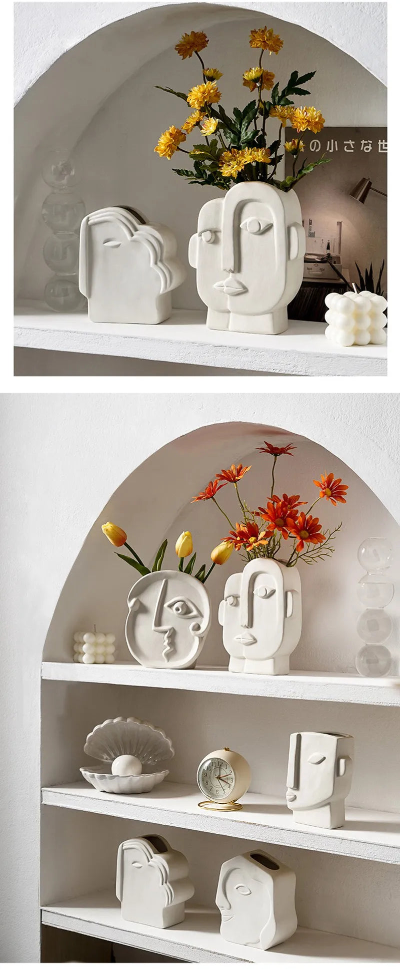 Nordic ceramic vase, dried flowers vases, living room, bedroom, interior, office, home decoration accessories ceramic vase