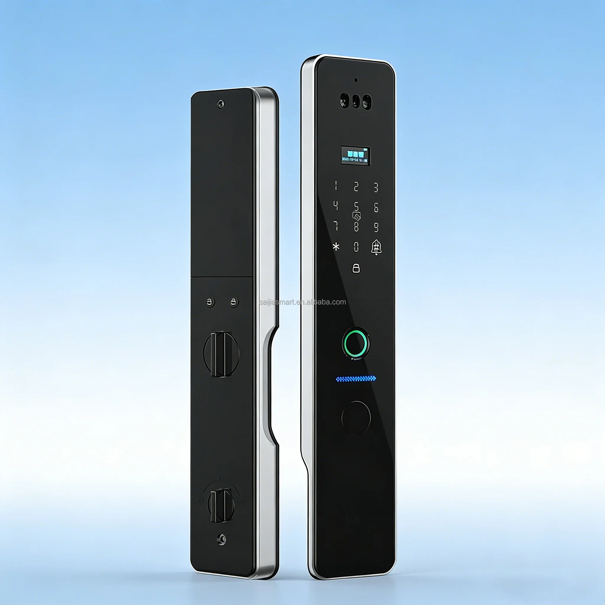 Latest Cerradura Inteligente 3D Face Fingerprint Door Lock Smart Camera Electric Password WiFi Network Memory Card Storage