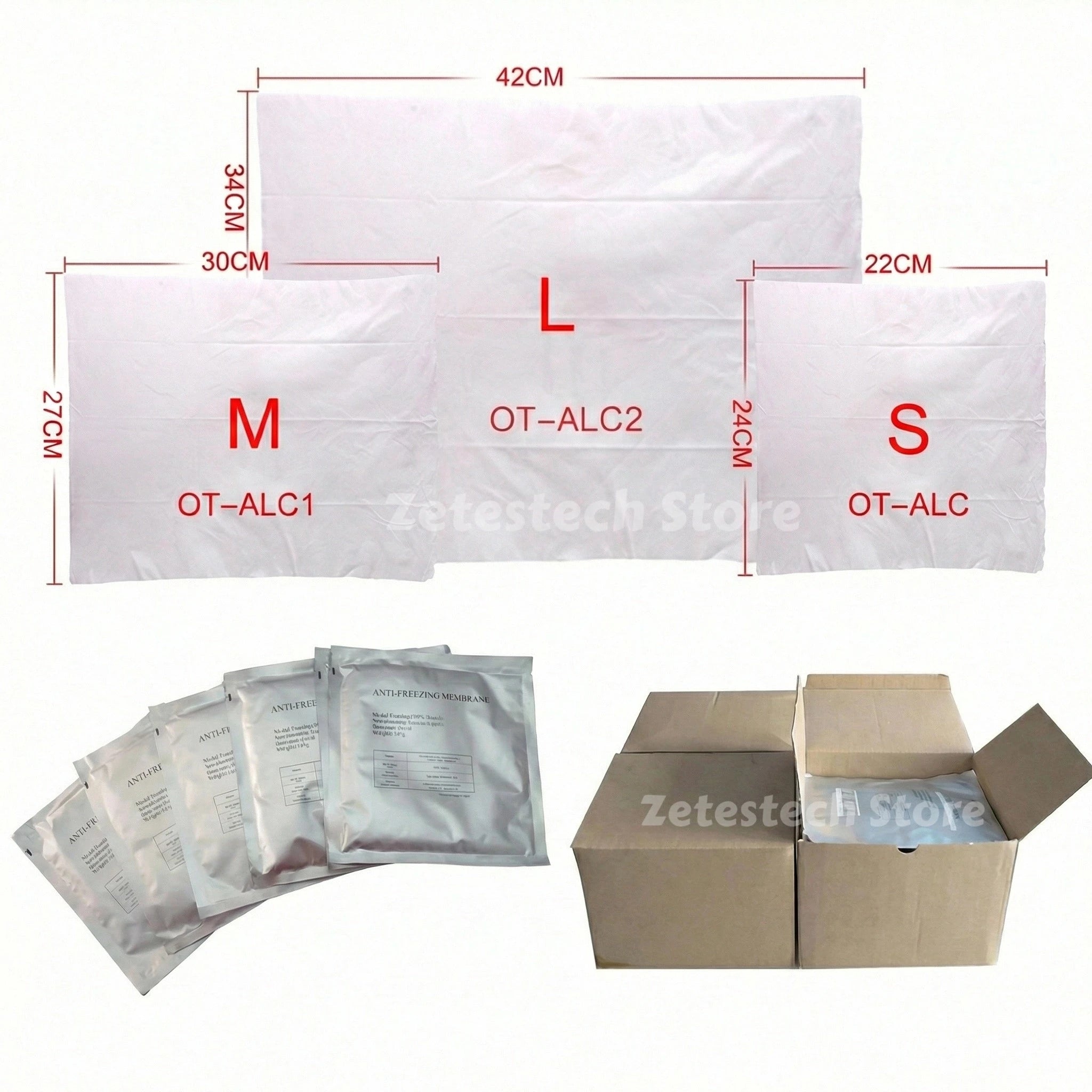 Antifreeze Membrane Pads for Cryotherapy - 10 PCS 42x34cm by Tidesmit Fascia Gun Tidesmit