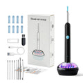 Visual Ear Wax Cleaner Camera - Digital HD Earwax Removal Kit Relaxation Treatment Black base 9 Pcs Tidesmit
