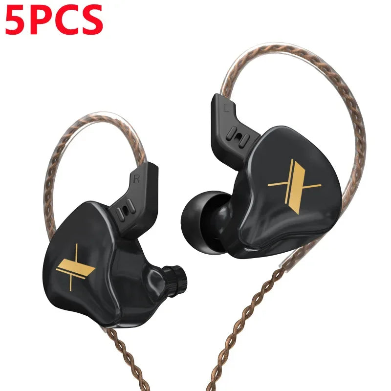 HiFi Wired In-Ear Monitor with Microphone by Tidesmit - EDX Series EDX 5PCS Black 1 China Mainland Tidesmit