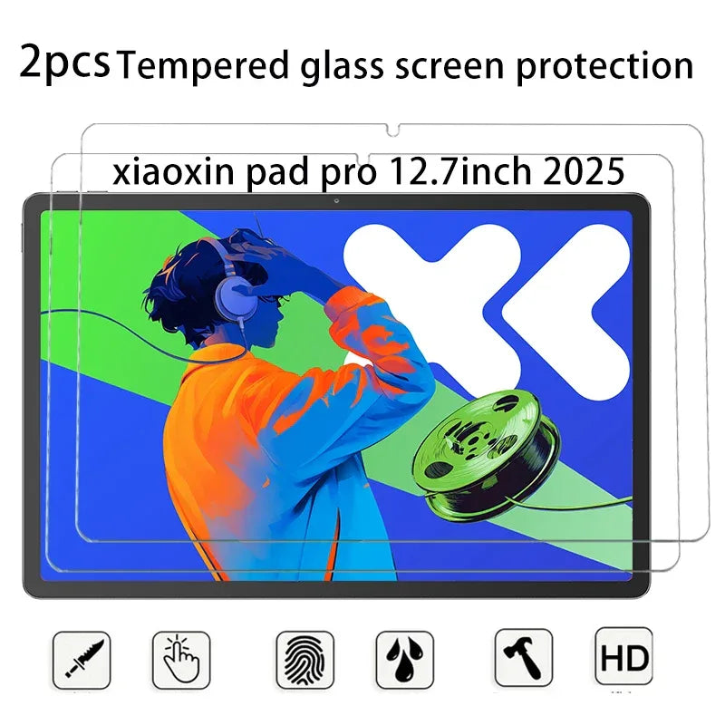 Tempered Glass Screen Protector for Lenovo Xiaoxin Pad - 2-Pack 9H Hardness Xiaoxin Pad pro2025 Tidesmit