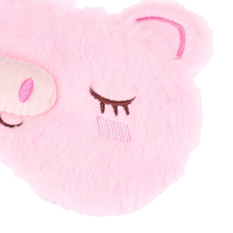1pc Sleeping Mask Sleeping Blindfold Soft Plush Eye Masks Cute Cat Eye Cover Plush Mask Eyepatch Nap Health Eye Cover