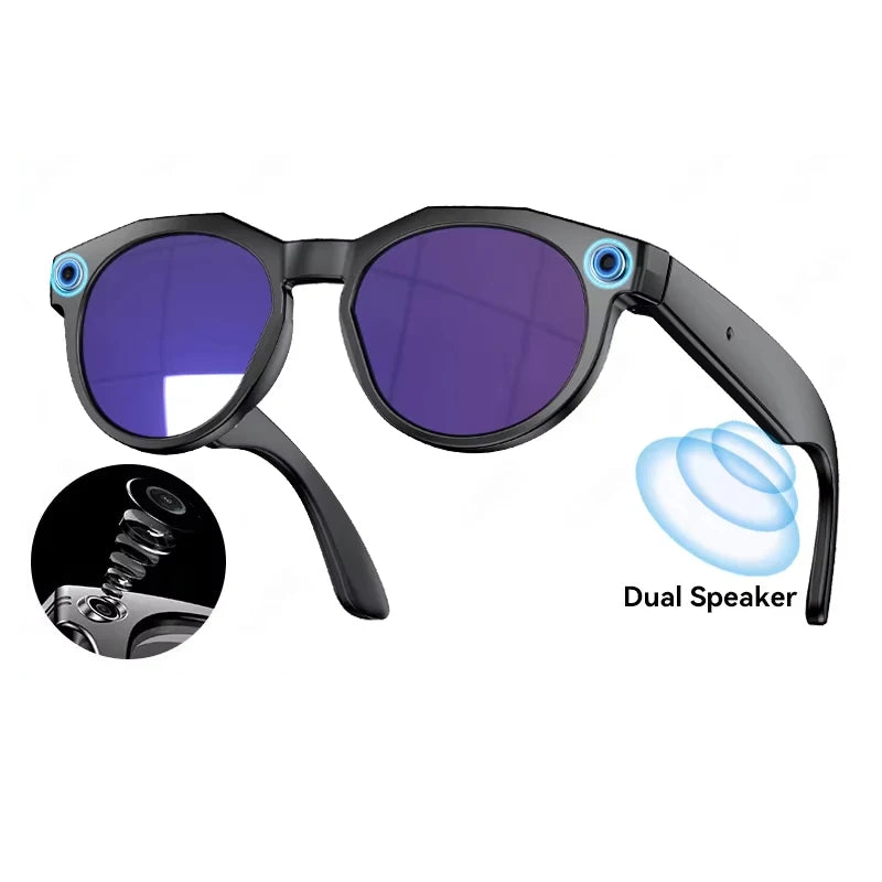 Tidesmit AI Smart Glasses: 8K Camera & Bluetooth Audio VR Headset Purple mirror Tidesmit
