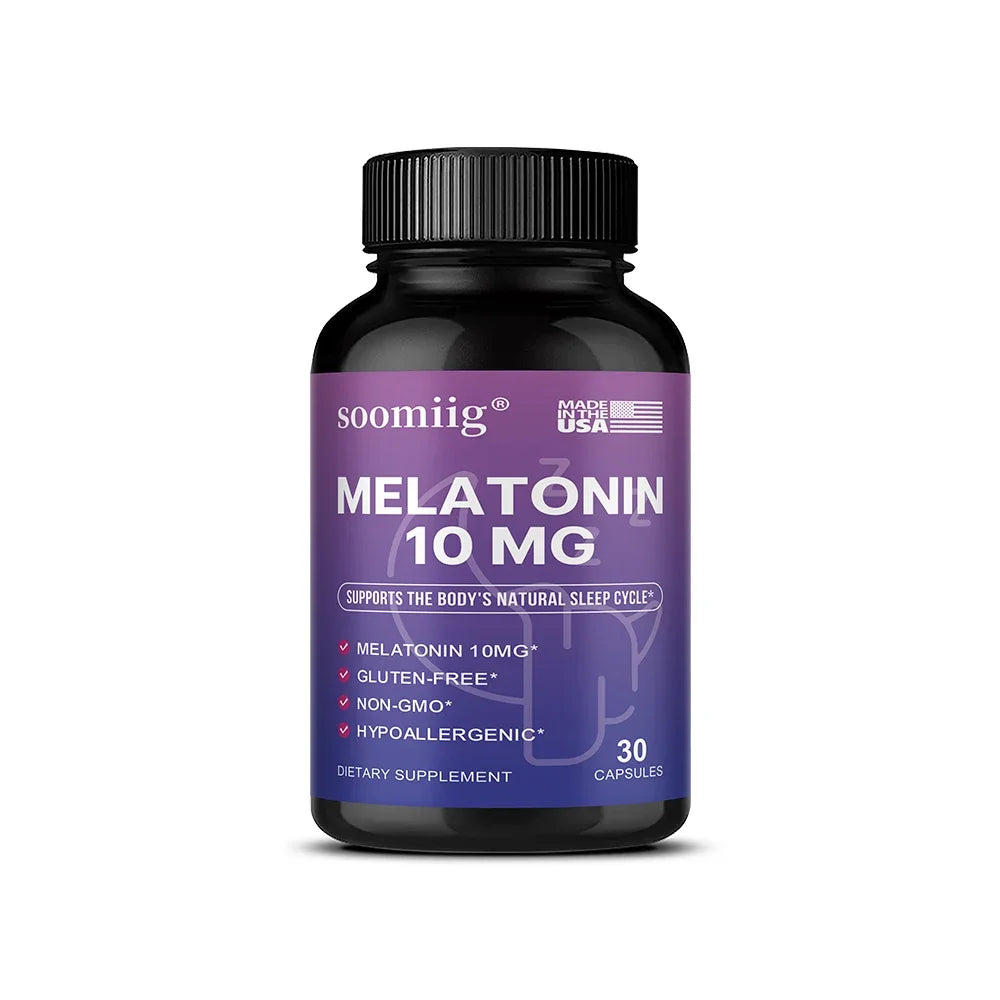 Melatonin 10mg Gummies & Capsules 30/60/120pcs -  Fall Asleep Naturally, Fight Insomnia, Support Immunity & Improve Rest Quality