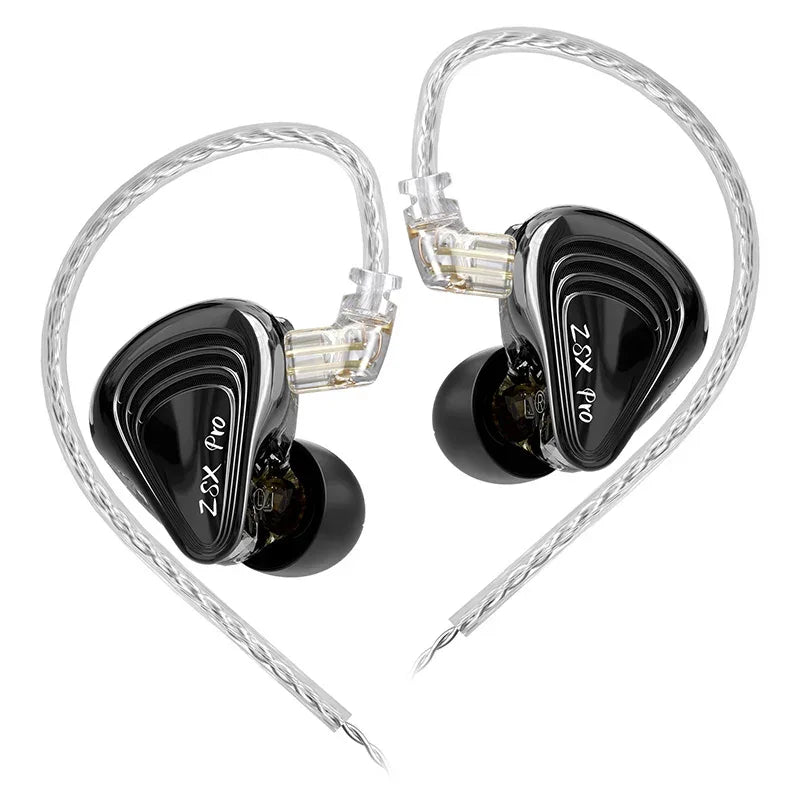 KZ ZSX Pro Hybrid 1DD 5BA In-Ear Monitors by Tidesmit ZSX Pro Black NO MIC China Mainland Tidesmit