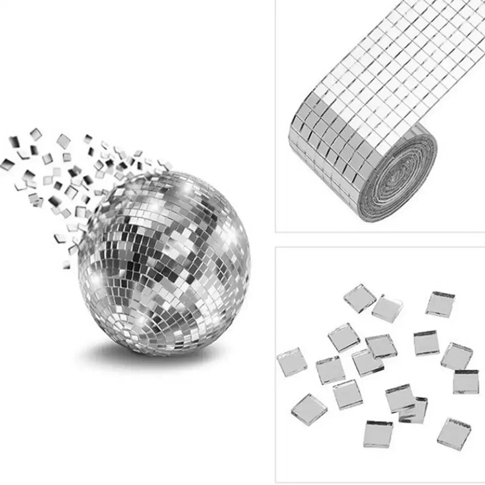 Creative Waterproof Self-adhesive Mosaic Stereo Acrylic Wall Sticker Tile Disco Stickers Mirror Crafts DIY Disco Ball