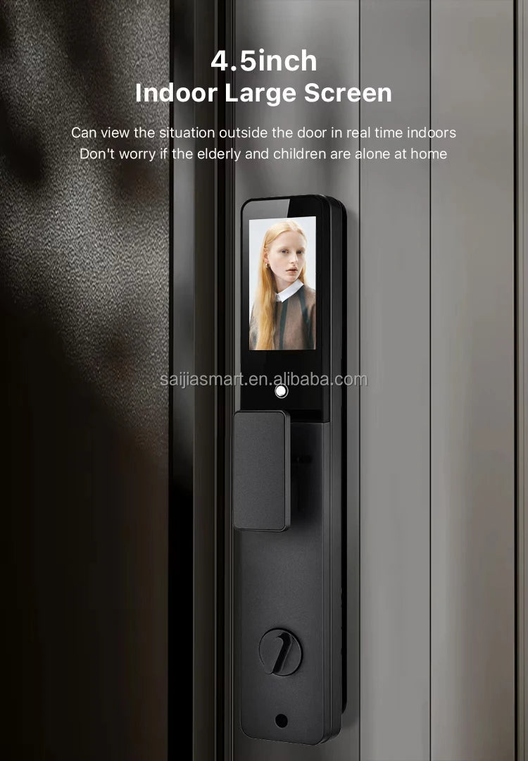 Smart Electronic Door Lock Password Automatic Biometric Fingerprint Lock For Home Security Tuya Smart Door Lock With Camera
