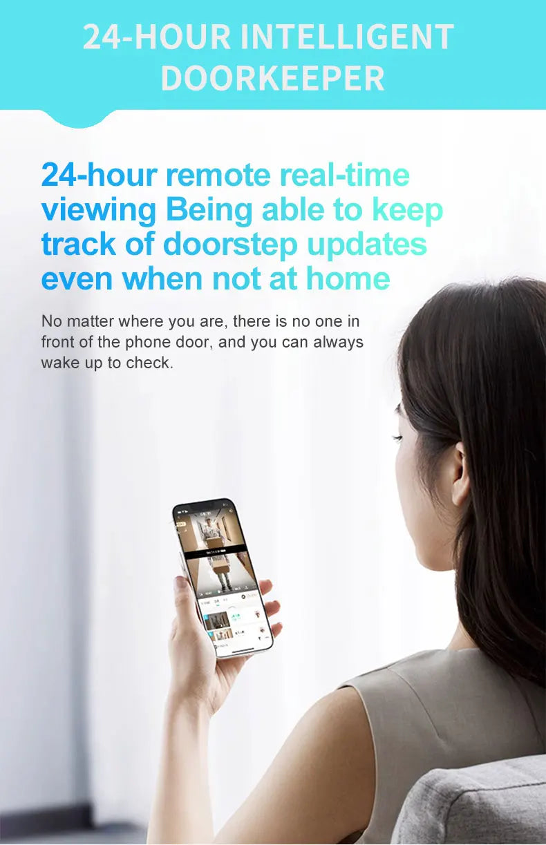Danmini Tuya Smart Cat Eye Door Security Camera 3MP 4.3 Inch Screen 2K Visual Night Vision PIR Motion Detection Digital Peephole
