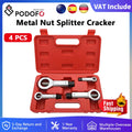 Podofo 4pcs Heavy-Duty Nuts Splitter Tools Portable Splitting Tool Manual Nut Breaker Tool Hand Remover Extractor Tool With Box