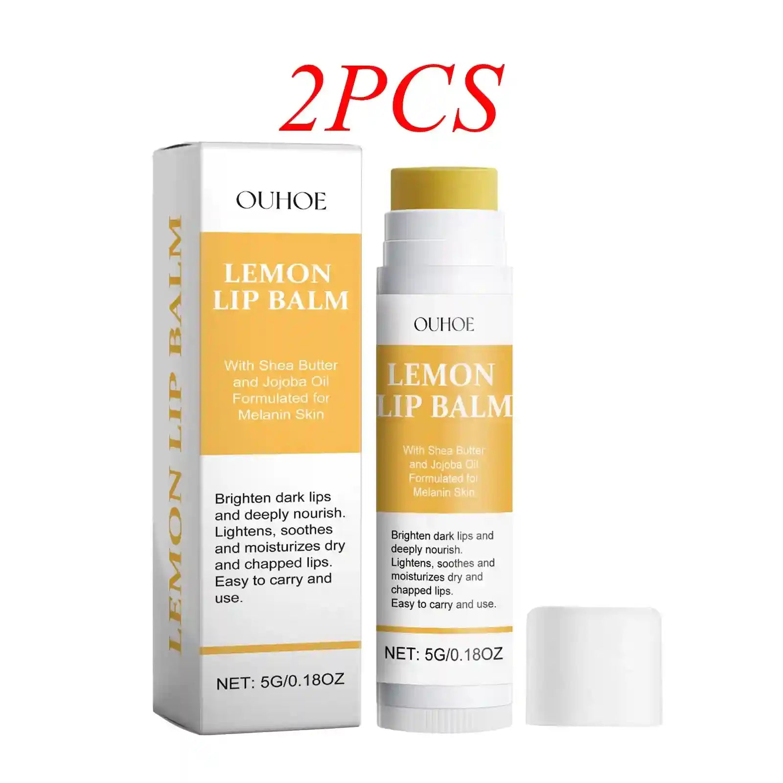 Dark Lip Lightening Balm - Exfoliating Lip Mask Treatment by Tidesmit Lip Care 2PCS Tidesmit