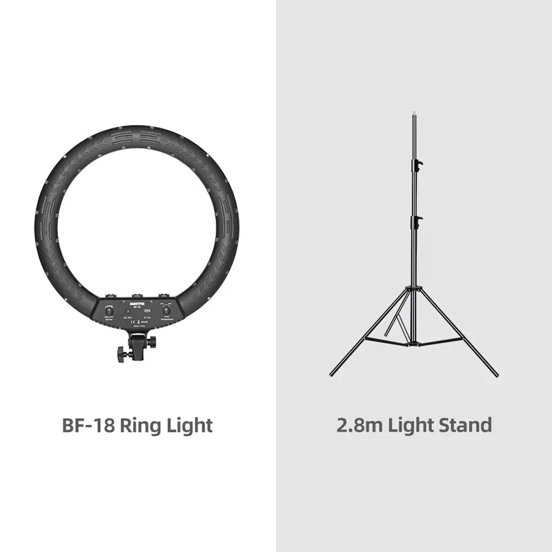 18 Inch LED Ring Light with Remote - Bi-Color Content Creation Kit Kit 9 Tidesmit