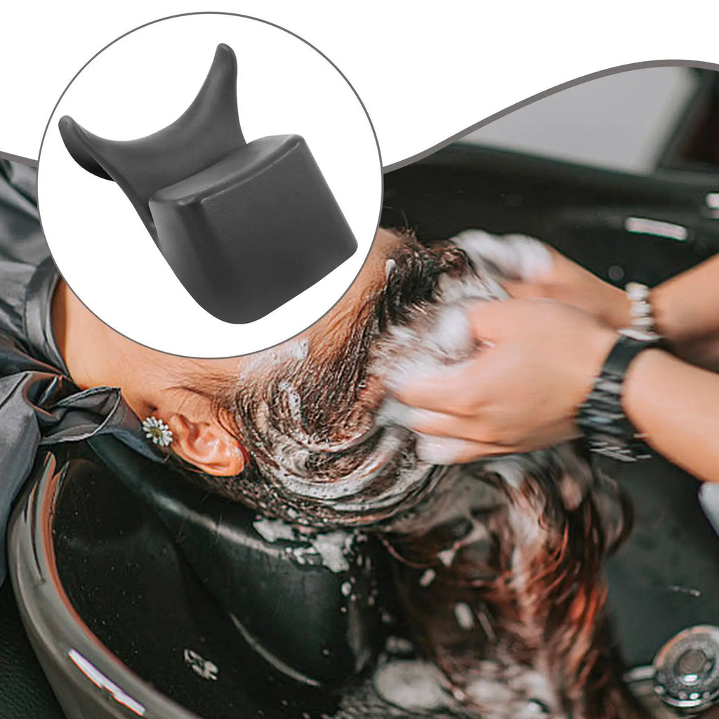 Shampoo Bowl Neck Rest - Ergonomic Non-Slip Silicone Cushion (Black) Massage Chairs Tidesmit