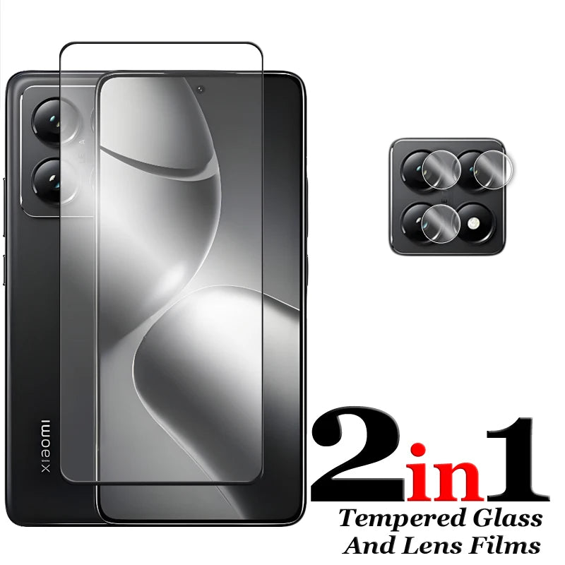 6in1 For Xiaomi 14T Pro Glass For Xiaomi 14T 15T Pro Tempered Glass Full Cover Screen Protector For Xiaomi 14T 15T Lens Film AE Tidesmit