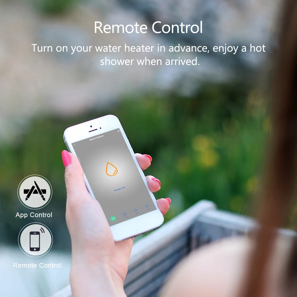 WiFi Boiler Switch 4400W App Timer for Smart Home Energy Management Tidesmit