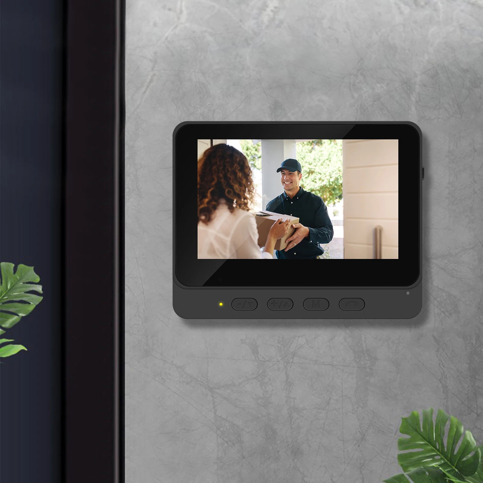 Podofo 4.3" Monitor Wireless Doorbell Camera Infrared Night Vision Door Ring Intercom Video Two-Way Audio Visual Doorbell Monit
