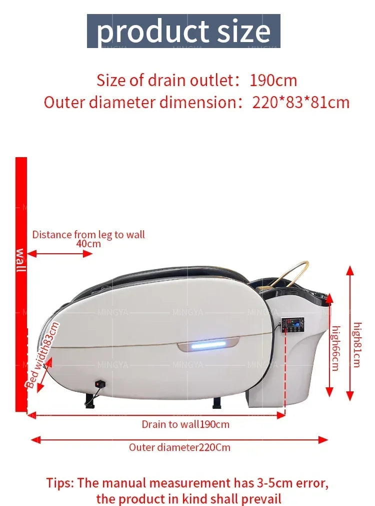 Electric Shampoo Bed – Ergonomic Salon Hair Washing Chair for Professionals Massage Chairs Tidesmit