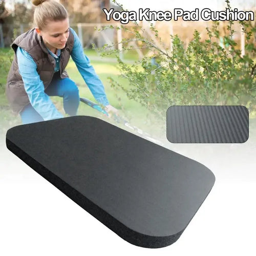 Non-slip yoga knee pad cushion for gardening and home workouts, side angle view of smart yoga mats protective sponge.