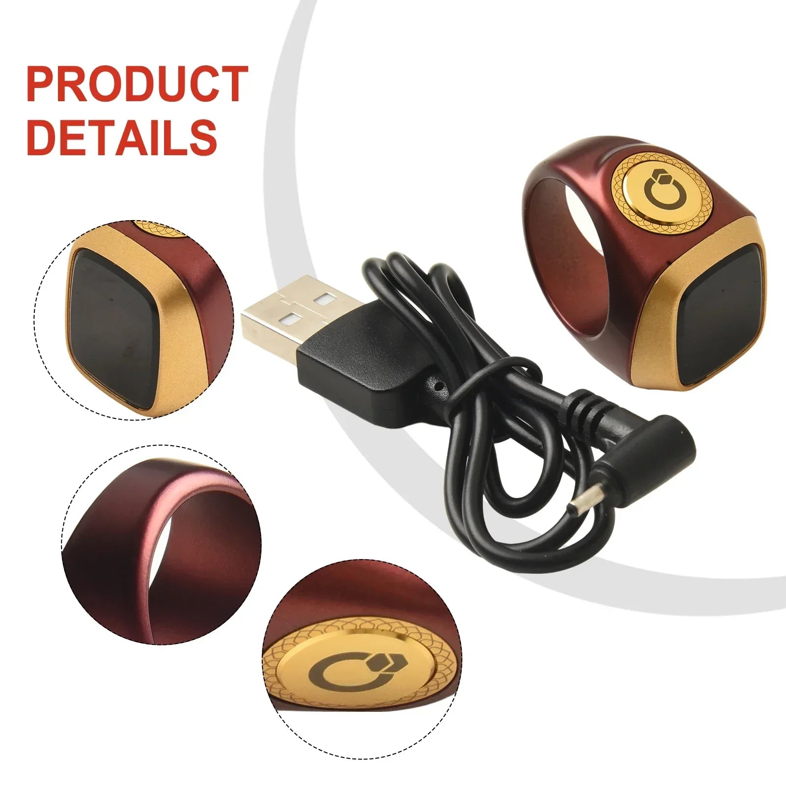 Smart Ring Counter 18/20/22mm Waterproof Digital Counter Vibration Reminder Iqibla Zikr Ring Tasbeeh Intelligent Wearable Parts Tidesmit